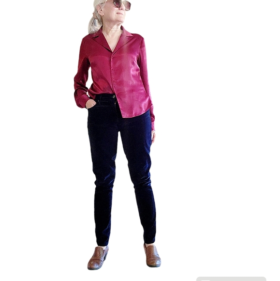 Citizens of Humanity Rocket Skinny Velvet Jeans sz 29 Dark navy - Picture 2 of 13